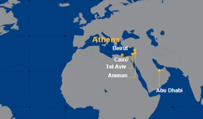 Aegean Airlines International Map